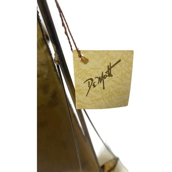 De Mott Sailboat Single Sale On Onyx Base 15 Inches High New With Tag - Picture 4 of 8